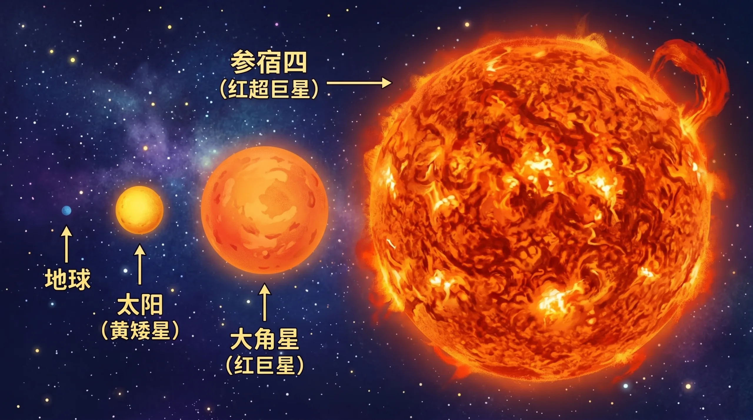 恒星巨人榜:太阳在真正的大哥面前,只是个第十弟