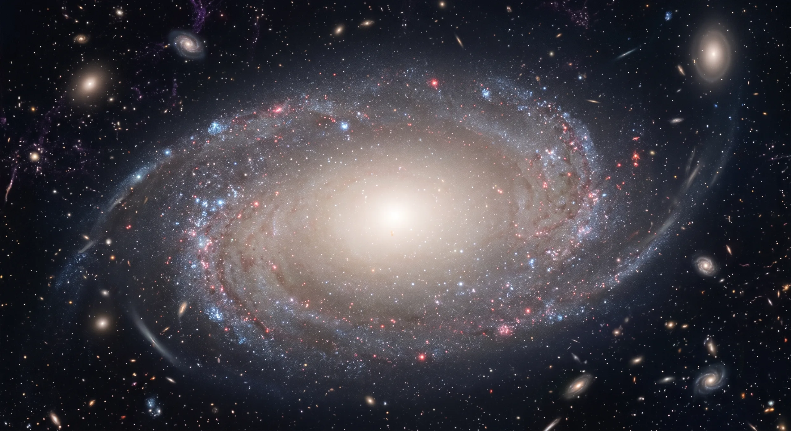 四十亿年后:两团青烟穿过彼此,熔成一座椭圆星系